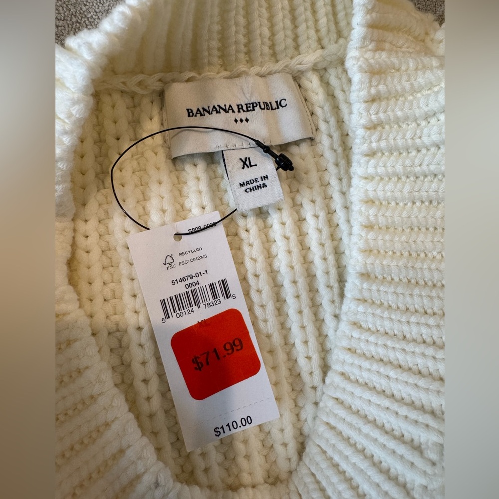 Banana Republic Cream Ribbed Sweater - Picture 4 of 6